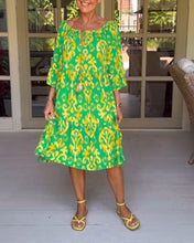 Laden Sie das Bild in den Galerie-Viewer, Bedrucktes Kleid mit losen Ärmeln