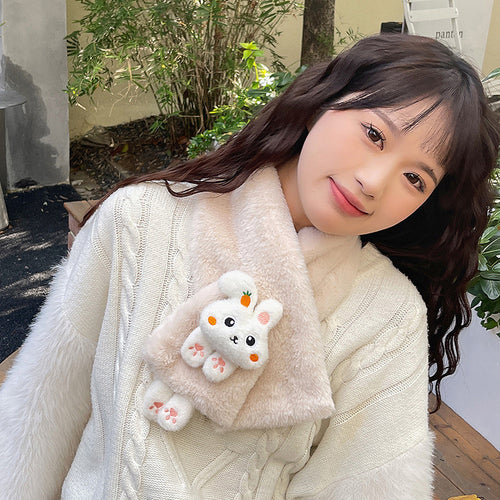 Kaninchen-Plüschschal