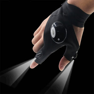 Wasserdichte Handschuhe mit LED-Taschenlampe