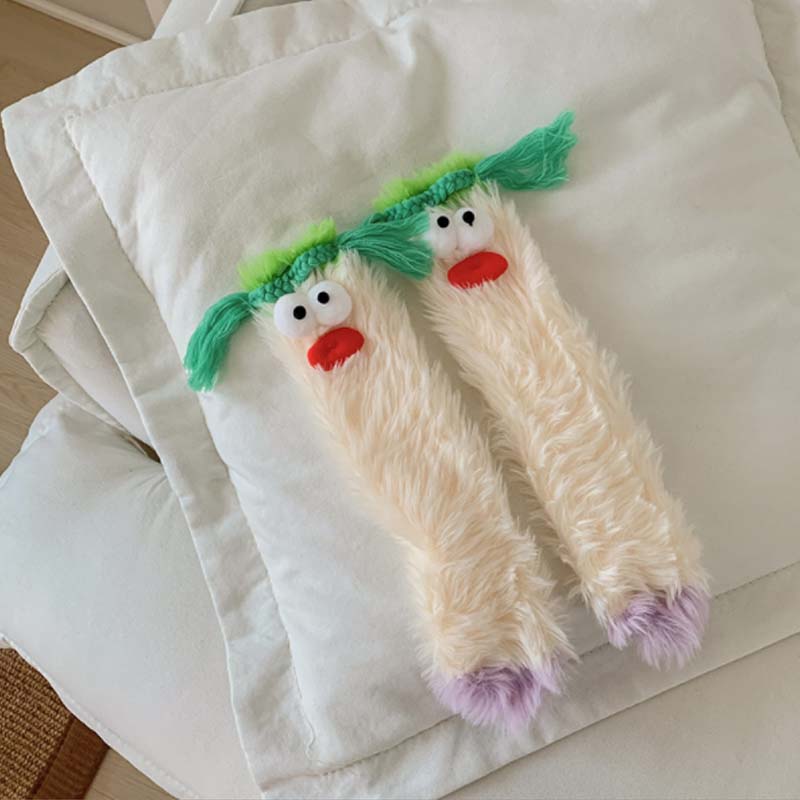 Warme bequeme flauschige Cartoon-Monstersocken