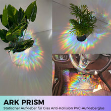 Laden Sie das Bild in den Galerie-Viewer, PVC Bunte Adsorptionsregenbogenglasfensteraufkleber, 6 Stk
