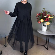 Laden Sie das Bild in den Galerie-Viewer, Unregelmäßig genähtes einfarbiges elegantes Kleid