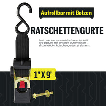 Laden Sie das Bild in den Galerie-Viewer, Einziehbare Ratschen-Zurrgurte