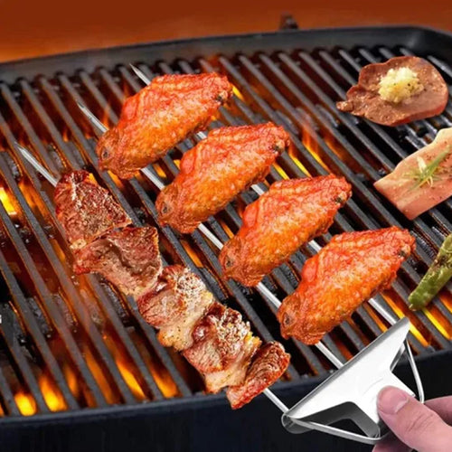 Halbautomatische Grillgabel aus Edelstahl (Vorbestellung, Versand innerhalb von 15 Tagen)