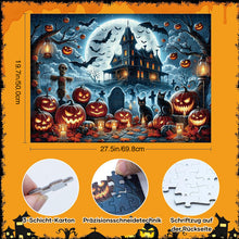 Laden Sie das Bild in den Galerie-Viewer, Halloween Gruseliges Kürbis-Puzzle