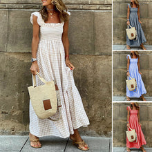 Laden Sie das Bild in den Galerie-Viewer, Lässiges kariertes Kleid