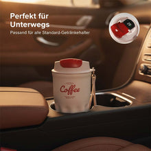 Laden Sie das Bild in den Galerie-Viewer, Edelstahl-Isolier-Reisetasse für Kaffee