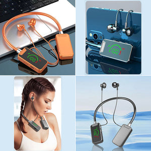 Bluetooth-Headset mit Nackenbügel und Digitalanzeige