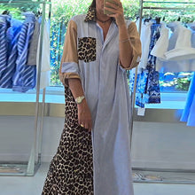 Laden Sie das Bild in den Galerie-Viewer, Freizeitkleid mit Leopardenmuster