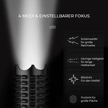 Laden Sie das Bild in den Galerie-Viewer, Wiederaufladbare Taschenlampe zur Selbstverteidigung