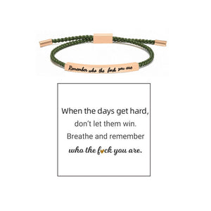 Geflochtenes, verstellbares Inspire-Armband