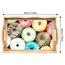 Laden Sie das Bild in den Galerie-Viewer, Diamantbemalter Speiseteller DIY handgefertigtes Holztablett