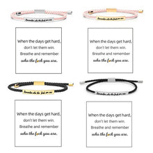 Laden Sie das Bild in den Galerie-Viewer, Geflochtenes, verstellbares Inspire-Armband