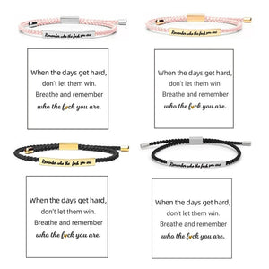 Geflochtenes, verstellbares Inspire-Armband