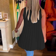 Laden Sie das Bild in den Galerie-Viewer, Ärmelloses Oberteil mit gerafftem Revers
