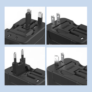 Universeller Reiseadapter mit zwei USB-Anschlüssen