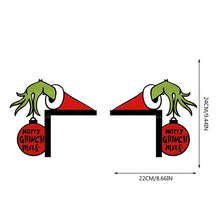 Laden Sie das Bild in den Galerie-Viewer, Weihnachtliche kreative Grinch-Türeckenverzierungen