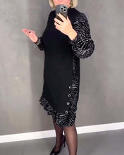 Laden Sie das Bild in den Galerie-Viewer, Imitiertes zweiteiliges bedrucktes Kleid