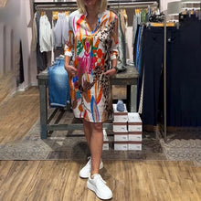 Laden Sie das Bild in den Galerie-Viewer, Buntes lässiges Alltagskleid für Frauen