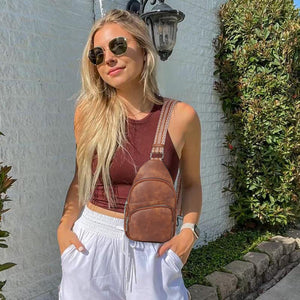 Brusttasche aus Kunstleder