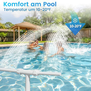 Doppelkopf-Schwimmbad-Standbrunnen