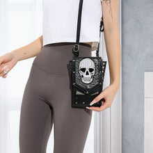 Laden Sie das Bild in den Galerie-Viewer, Punk Stil Totenkopf Mini Gürteltasche