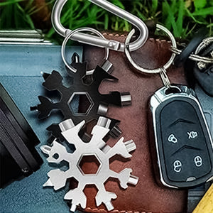 18-in-1-Multitool aus rostfreiem Stahl mit Schneeflocken