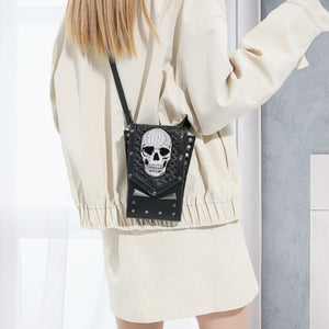 Punk Stil Totenkopf Mini Gürteltasche