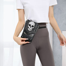 Laden Sie das Bild in den Galerie-Viewer, Punk Stil Totenkopf Mini Gürteltasche