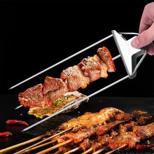 Laden Sie das Bild in den Galerie-Viewer, Halbautomatische Grillgabel aus Edelstahl (Vorbestellung, Versand innerhalb von 15 Tagen)