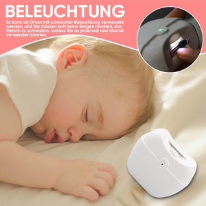 Wiederaufladbarer Nageltrimmer mit Nagelschrottaufbewahrung