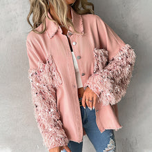 Laden Sie das Bild in den Galerie-Viewer, Pailletten-Patchwork-Cardigan-Jacke