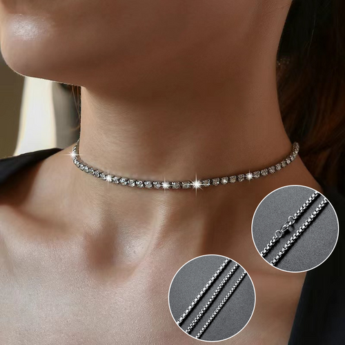 Schlichte elegante Diamantkette