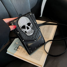 Laden Sie das Bild in den Galerie-Viewer, Punk Stil Totenkopf Mini Gürteltasche