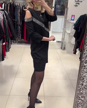 Laden Sie das Bild in den Galerie-Viewer, Lässiges, modisches Paillettenkleid mit Rundhalsausschnitt