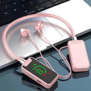 Bluetooth-Headset mit Nackenbügel und Digitalanzeige
