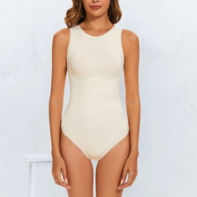 Laden Sie das Bild in den Galerie-Viewer, Einfarbiger Bodysuit mit Rundhalsausschnitt