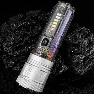 Superhelle laserzoombare Taschenlampe mit großer Reichweite