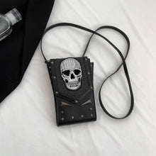 Laden Sie das Bild in den Galerie-Viewer, Punk Stil Totenkopf Mini Gürteltasche