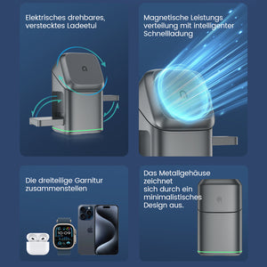 3-in-1 Drahtloses Schnellladegerät