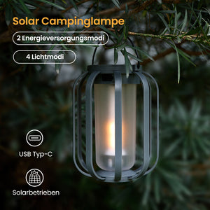 Solarbetriebene Campinglampe mit 4 Leuchtmodi