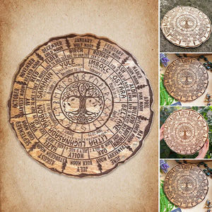 💖Wheel Of The Year Holzschild - Baum des Lebens