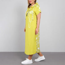 Laden Sie das Bild in den Galerie-Viewer, Trendiges Kapuzenkleid mit Reißverschluss
