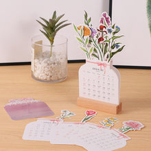 Laden Sie das Bild in den Galerie-Viewer, 2024 Schreibtischkalender mit Holzrahmen