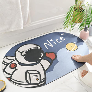 Rutschfeste Bodenmatte für den Toiletteneingang