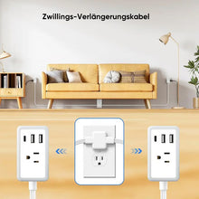 Laden Sie das Bild in den Galerie-Viewer, 6-in-1 Doppel-Verlängerungskabel-Steckdosenleiste