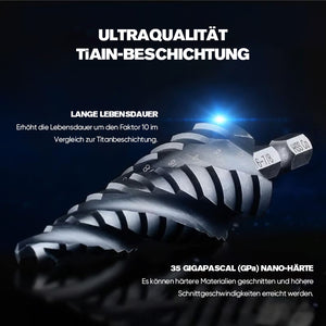 Dreischneidiger Kobalt-Stufenbohrer