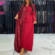 Laden Sie das Bild in den Galerie-Viewer, Personalisierte Pailletten Bodenlang Kleid