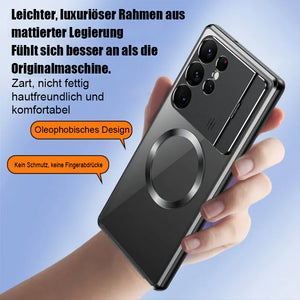 Magnetische Handyhülle mit Spiegelschutzständer für Samsung