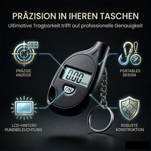 Laden Sie das Bild in den Galerie-Viewer, Mini Digitaler Reifenluftdruckmesser Schlüsselanhänger